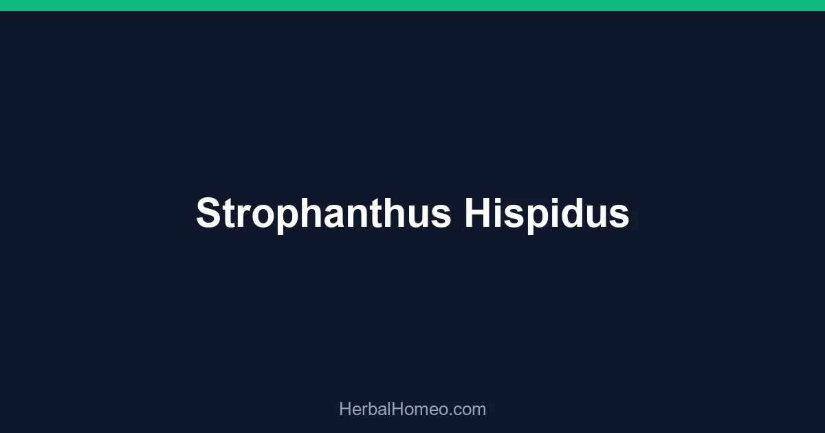 Strophanthus Hispidus