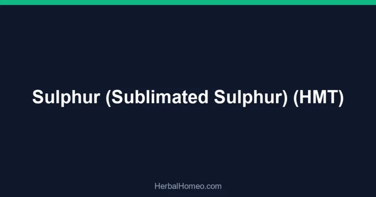 Sulphur (Sublimated Sulphur) (HMT)