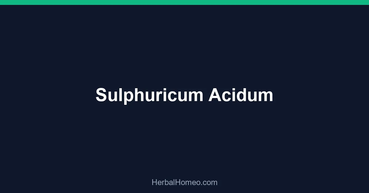 Sulphuricum Acidum