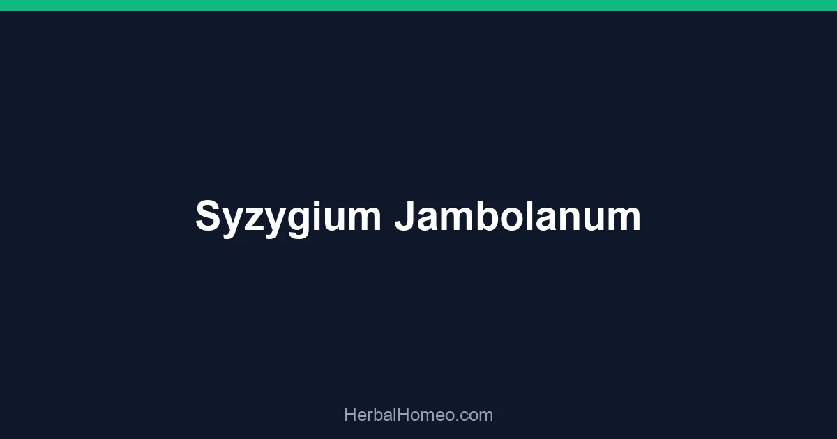 Syzygium Jambolanum
