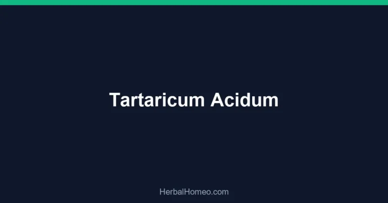 Tartaricum Acidum