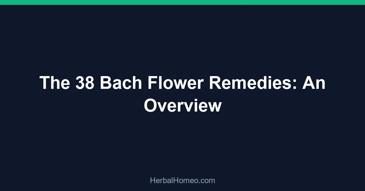 The 38 Bach Flower Remedies: An Overview