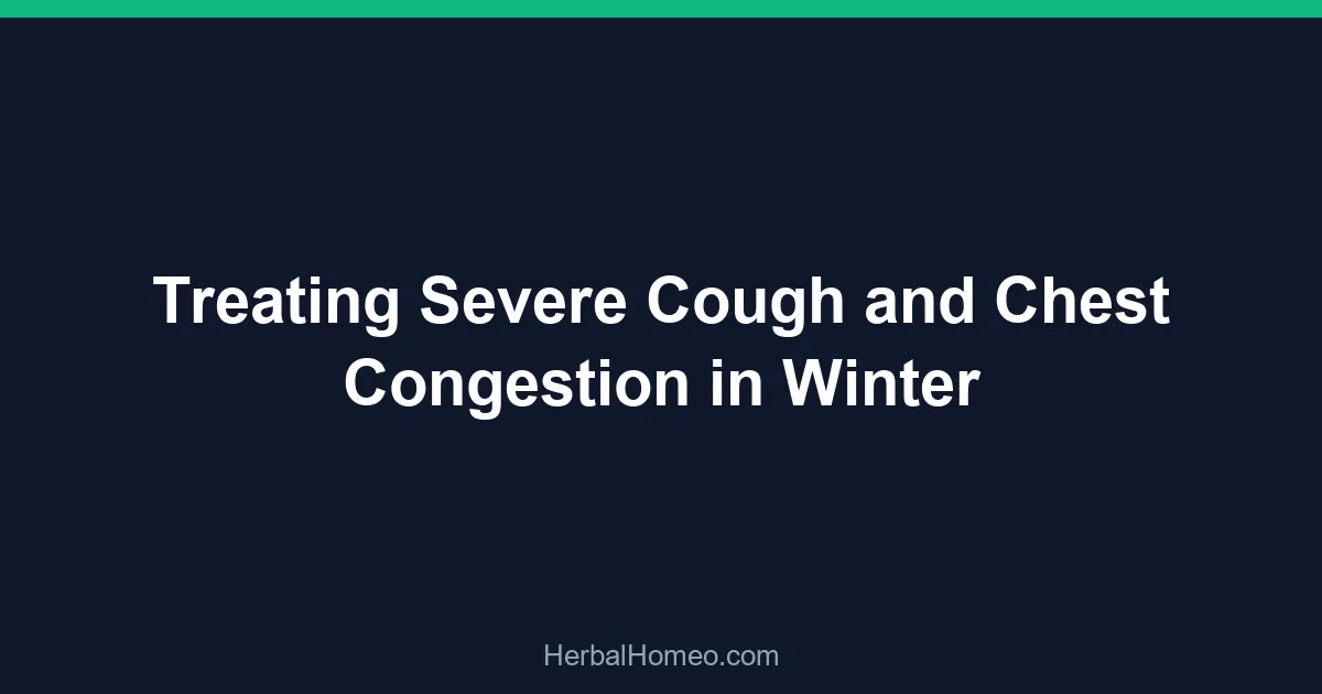 Treating Severe Cough and Chest Congestion in Winter