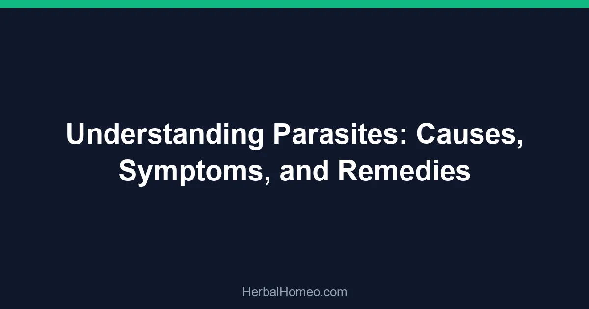 Understanding Parasites: Causes, Symptoms, and Remedies