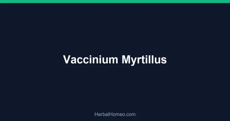 Vaccinium Myrtillus