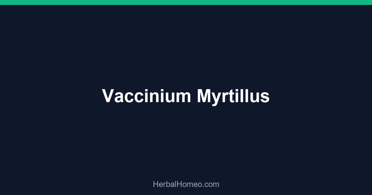 Vaccinium Myrtillus