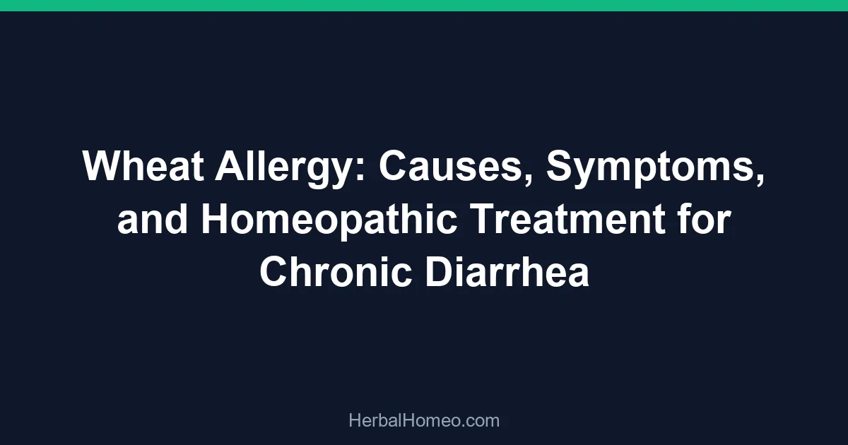 Wheat Allergy: Causes, Symptoms, and Homeopathic Treatment for Chronic Diarrhea