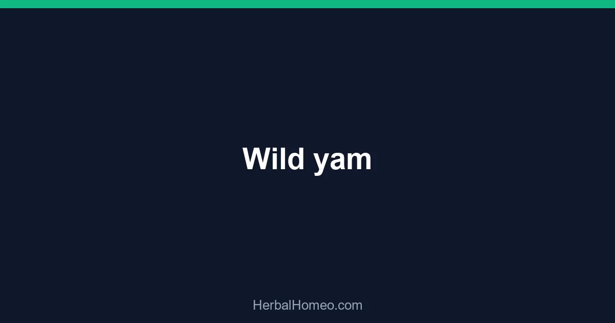 Wild yam