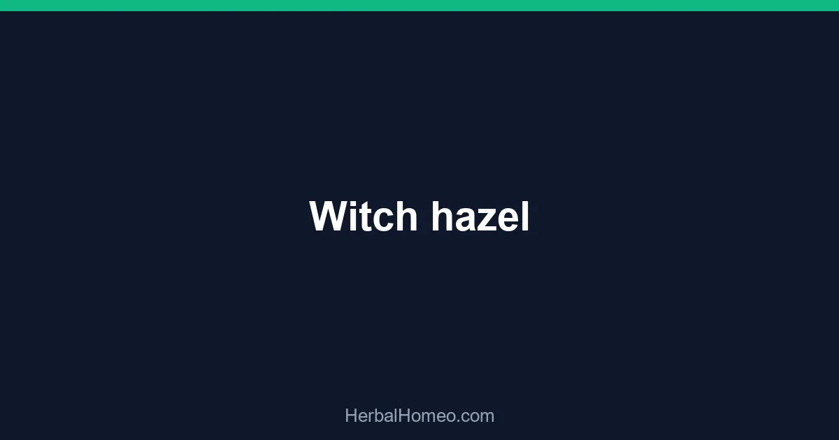 Witch hazel