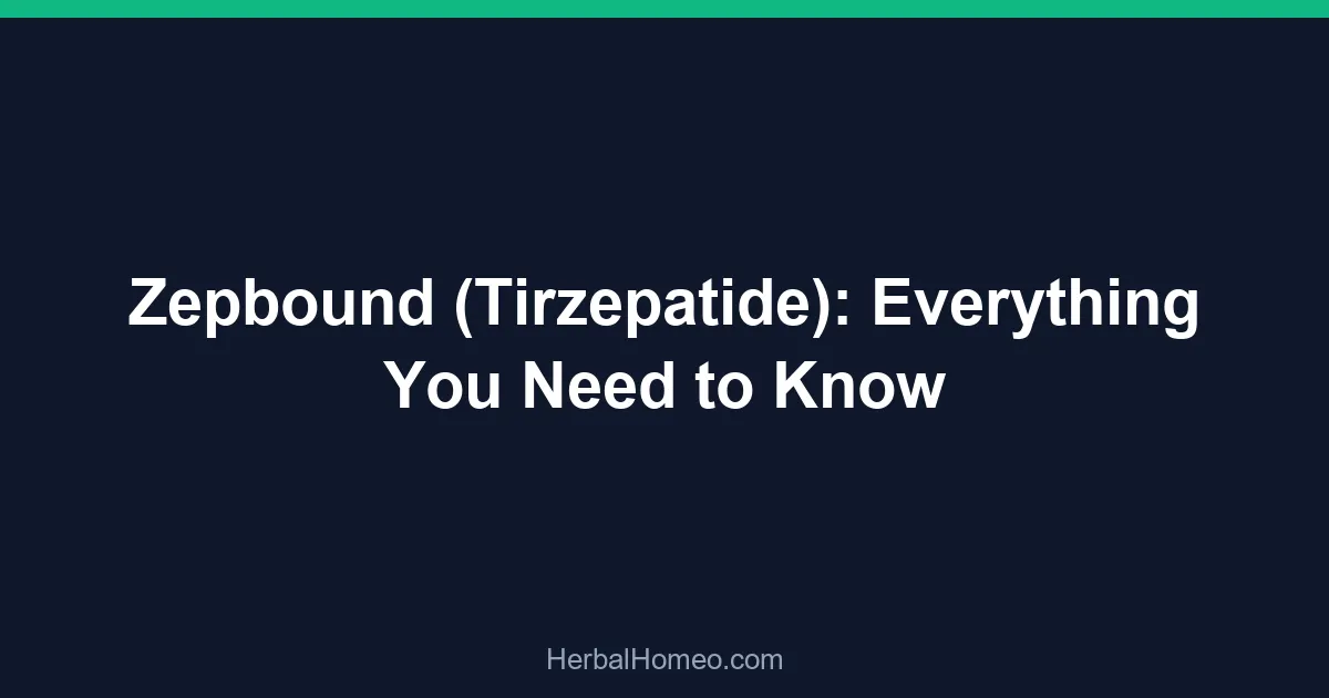 Zepbound (Tirzepatide): Everything You Need to Know