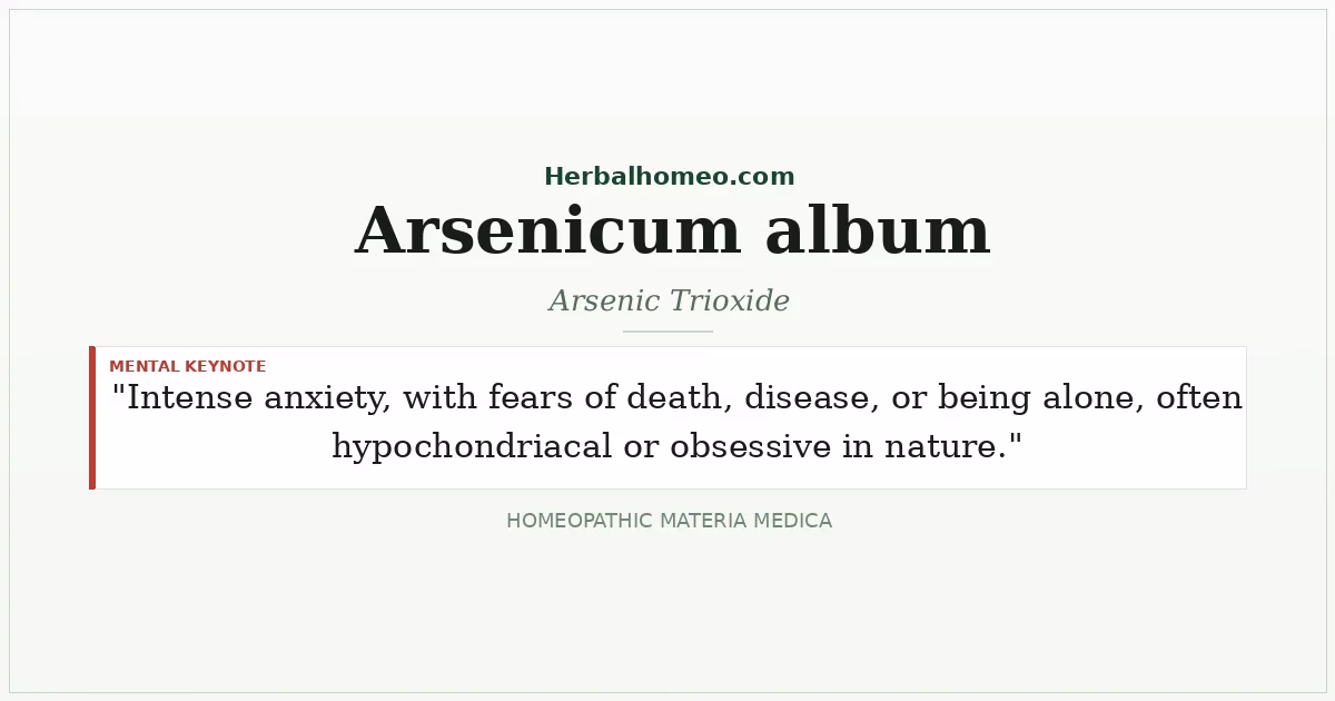 Arsenicum album (Arsenic Trioxide)
