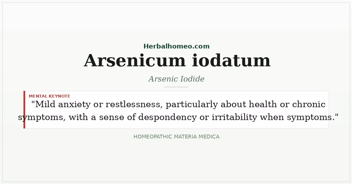 Arsenicum iodatum (Arsenic Iodide)