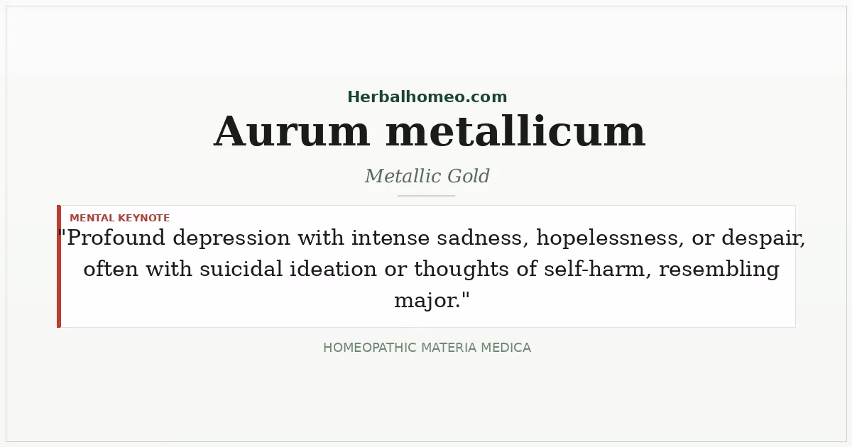 Aurum metallicum (Metallic Gold)