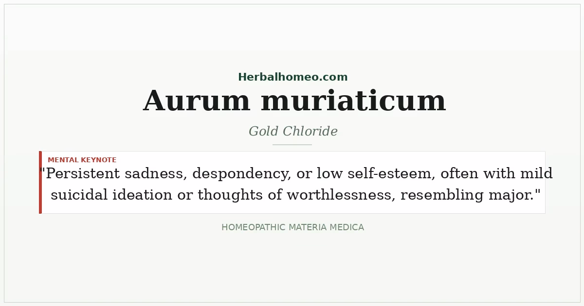 Aurum muriaticum (Gold Chloride)