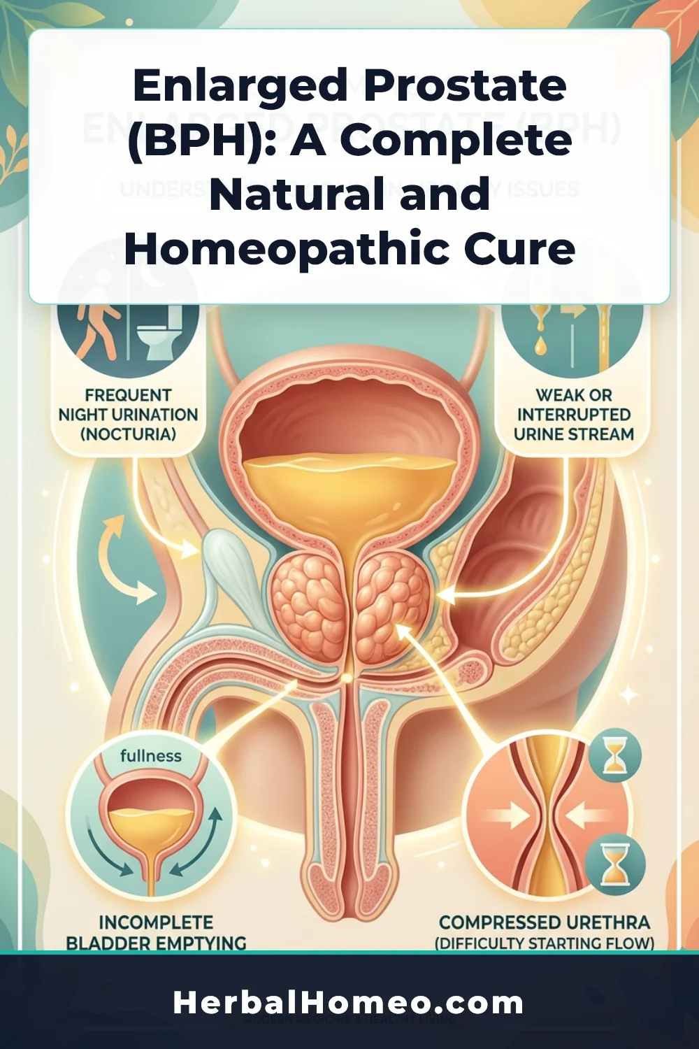 Enlarged Prostate BPH Homeopathic Treatment infographic pin