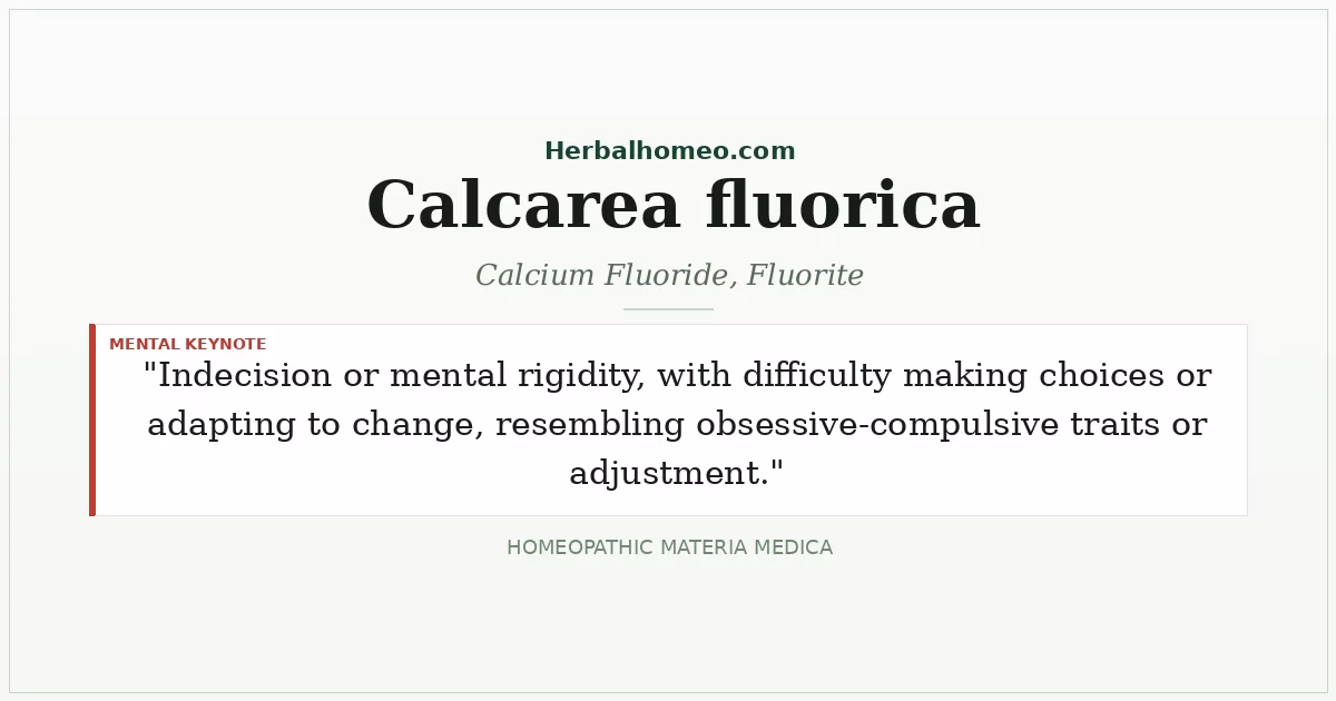 Calcarea fluorica (Calcium Fluoride, Fluorite)