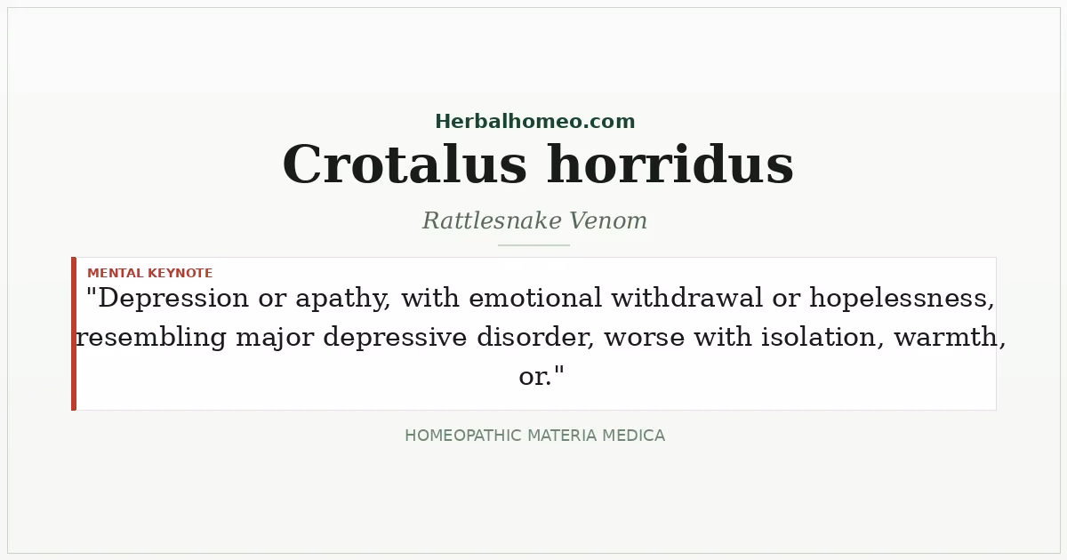 Crotalus horridus (Rattlesnake Venom)