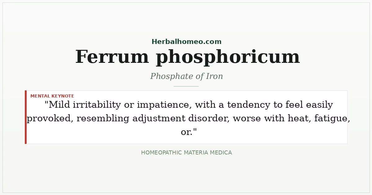 Ferrum phosphoricum (Phosphate of Iron)
