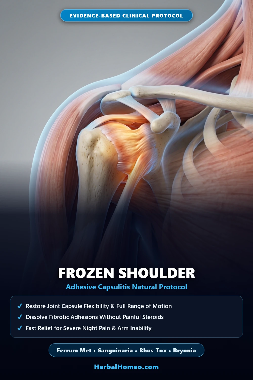 Frozen Shoulder Natural Homeopathic Treatment Pinterest Pin