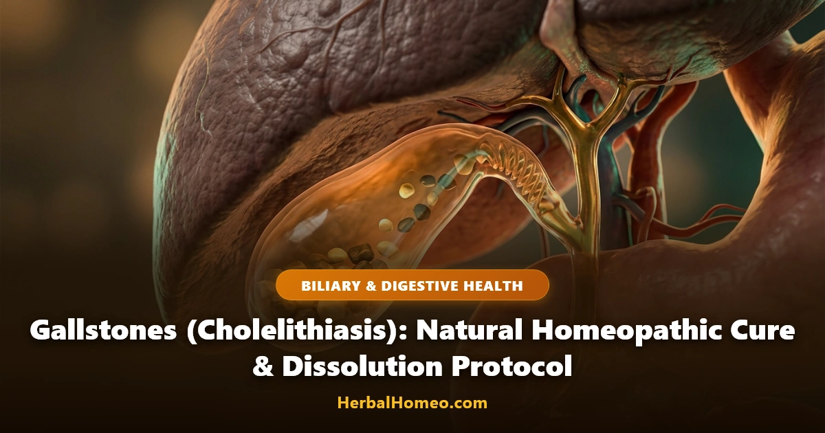 Natural Homeopathic Protocol to Dissolve Gallstones and Relieve Biliary Colic