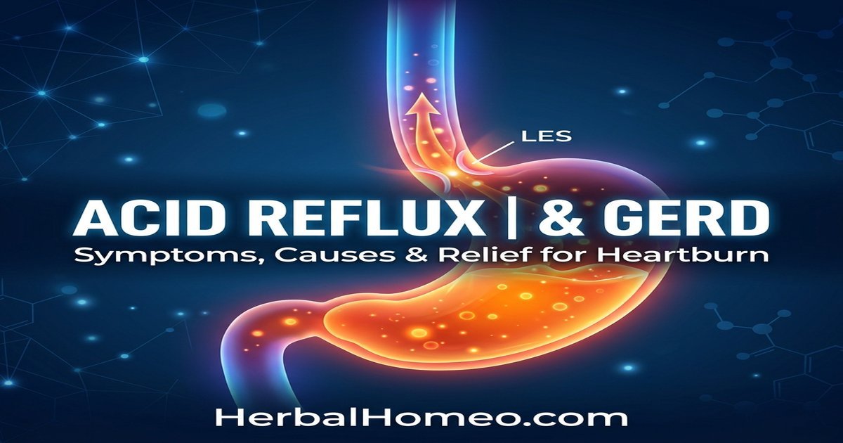 Acid Reflux & GERD: Causes, Symptoms & Homeopathic Relief