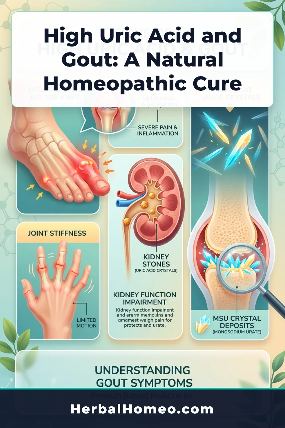 High Uric Acid Gout Natural Treatment infographic pin