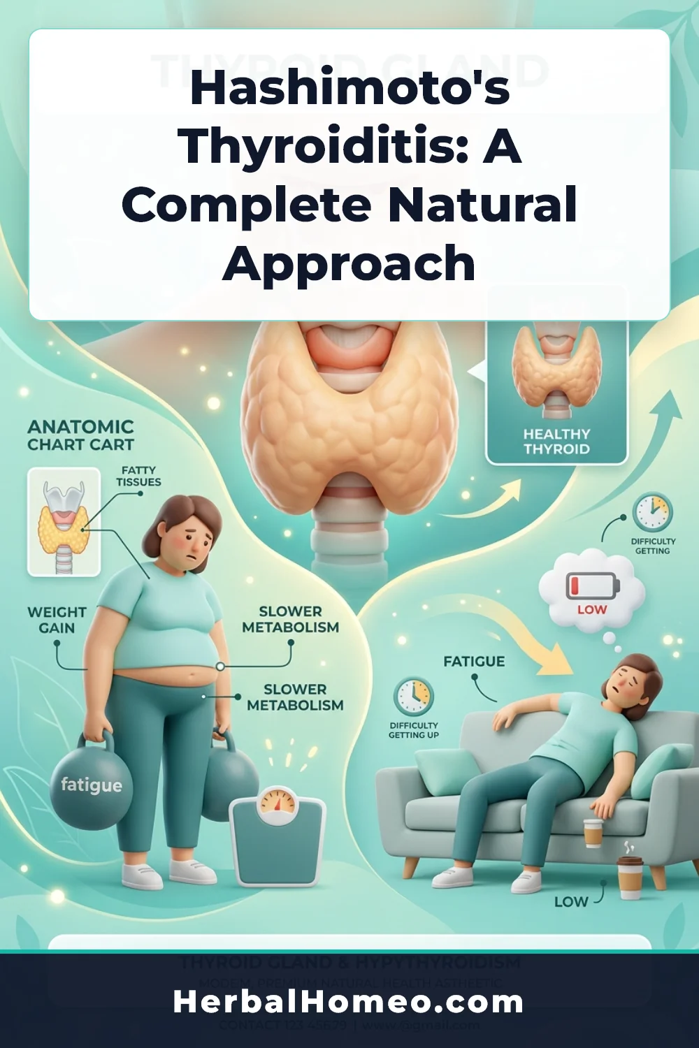 Hashimoto's Thyroiditis Homeopathic Treatment infographic pin