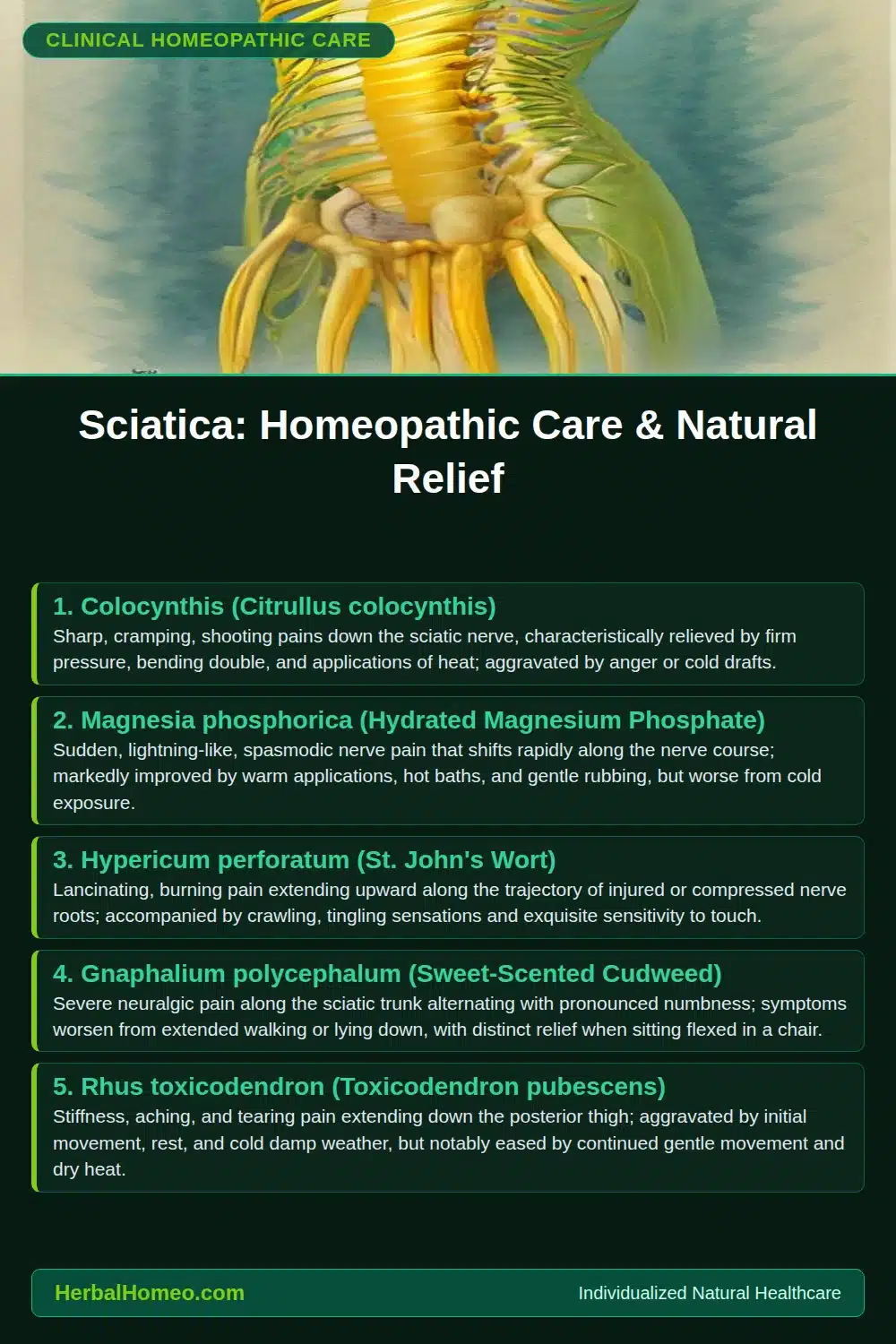 Sciatica: Homeopathic Care & Natural Relief