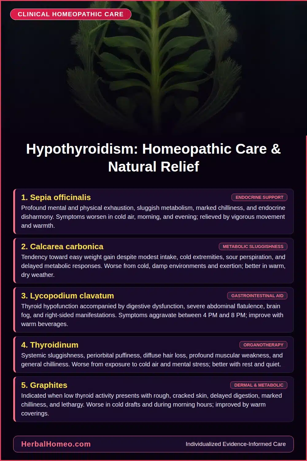 Hypothyroidism: Homeopathic Care & Natural Relief