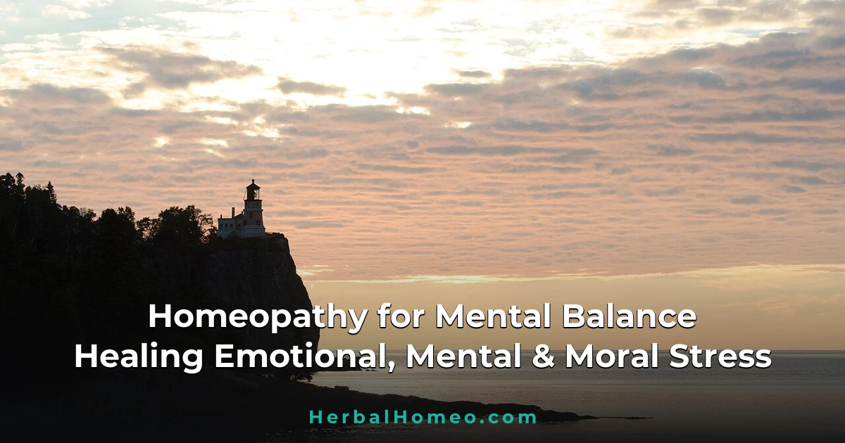 Homeopathic Treatment for Mental, Moral, and Spiritual Illnesses