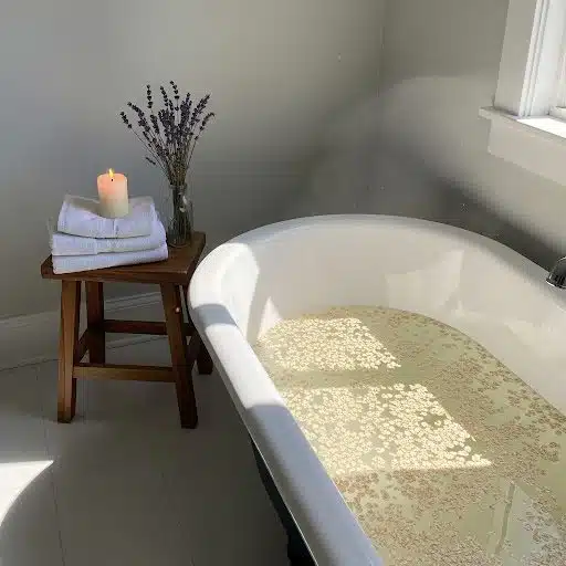 oatmeal bath for soothing chickenpox rash in children