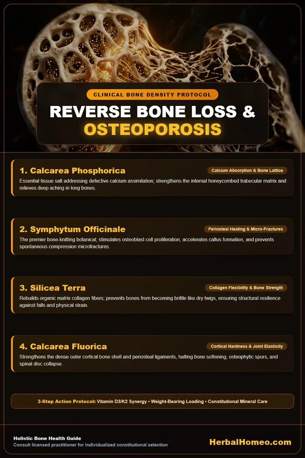Osteoporosis Bone Loss Homeopathic Treatment Protocol Pinterest Infographic