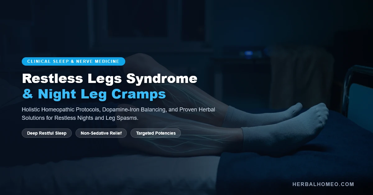 Natural homeopathic cure for restless legs syndrome and leg cramps