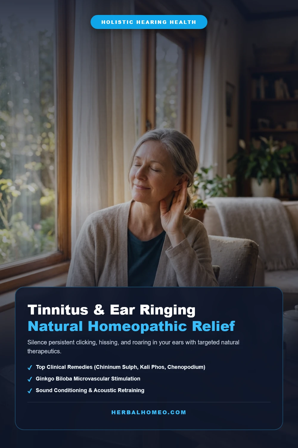 Natural holistic relief for ear buzzing and tinnitus