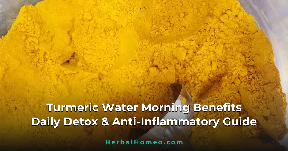 Turmeric Water Morning Benefits