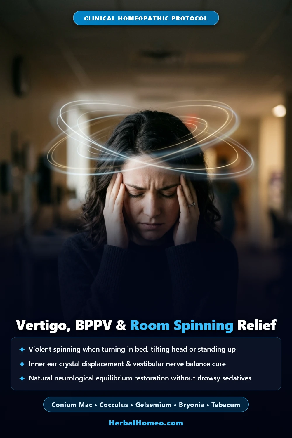 Vertigo, BPPV and Dizziness Natural Homeopathic Treatment Pinterest Pin