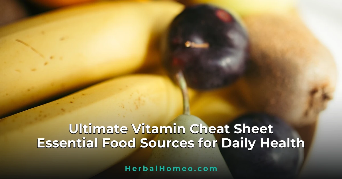 Ultimate Vitamin Cheat Sheet